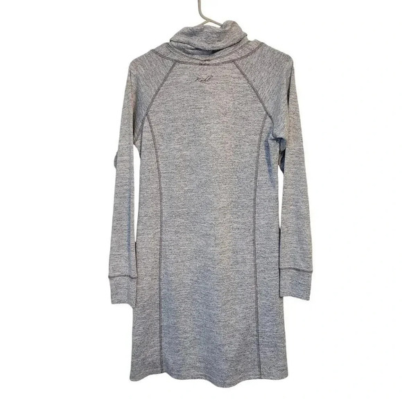 Kuhl Women's Lea Sweater Dress Size M Gray Cotton Long Sleeves Pockets Cowl Neck - Picture 3 of 12
